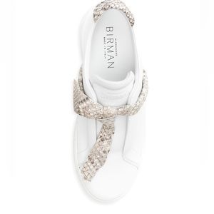 Alexandre Birman - Clarita Python Bow Leather Sneakers